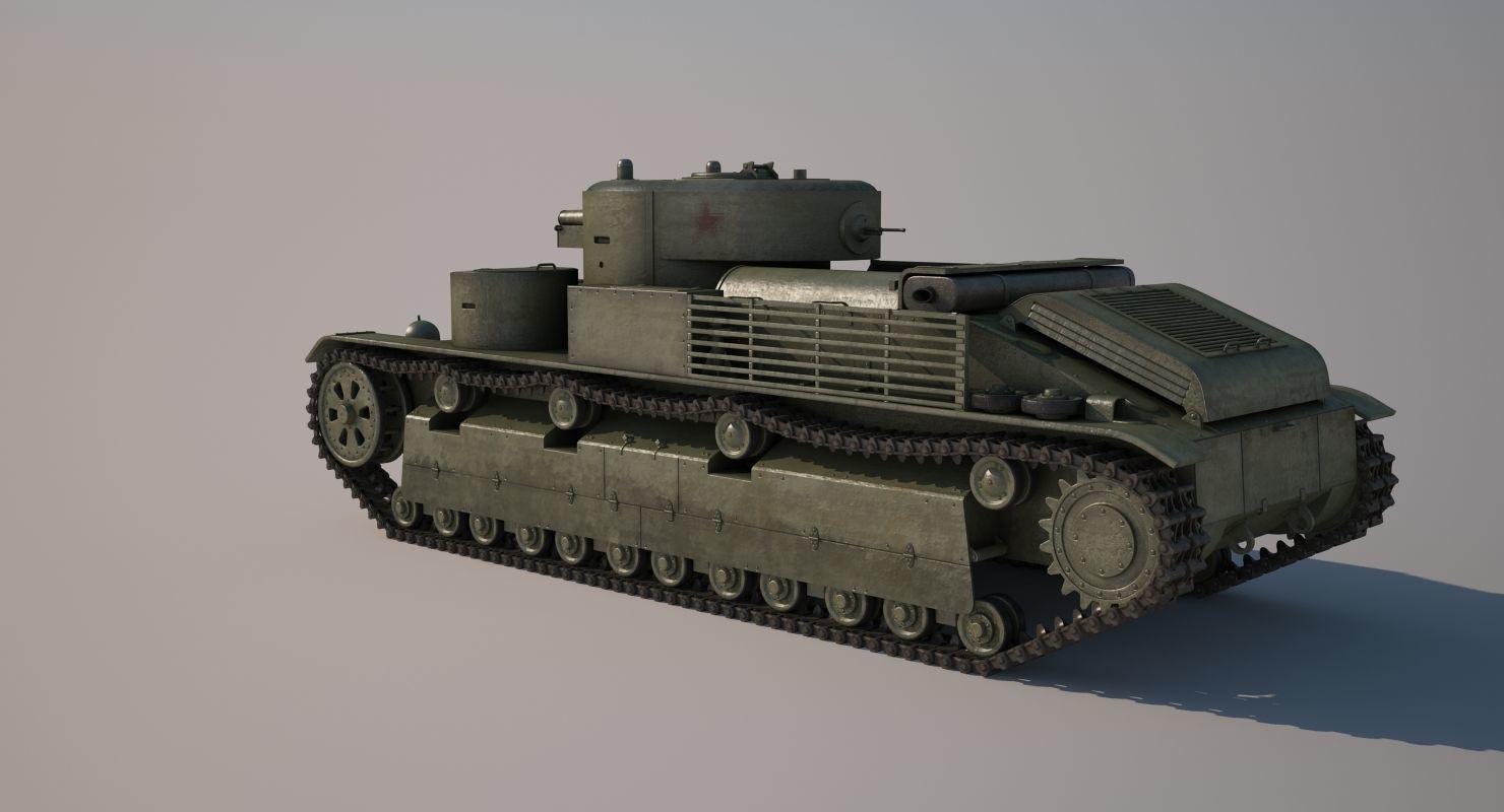 T-28 Middle Tank 3D model_10