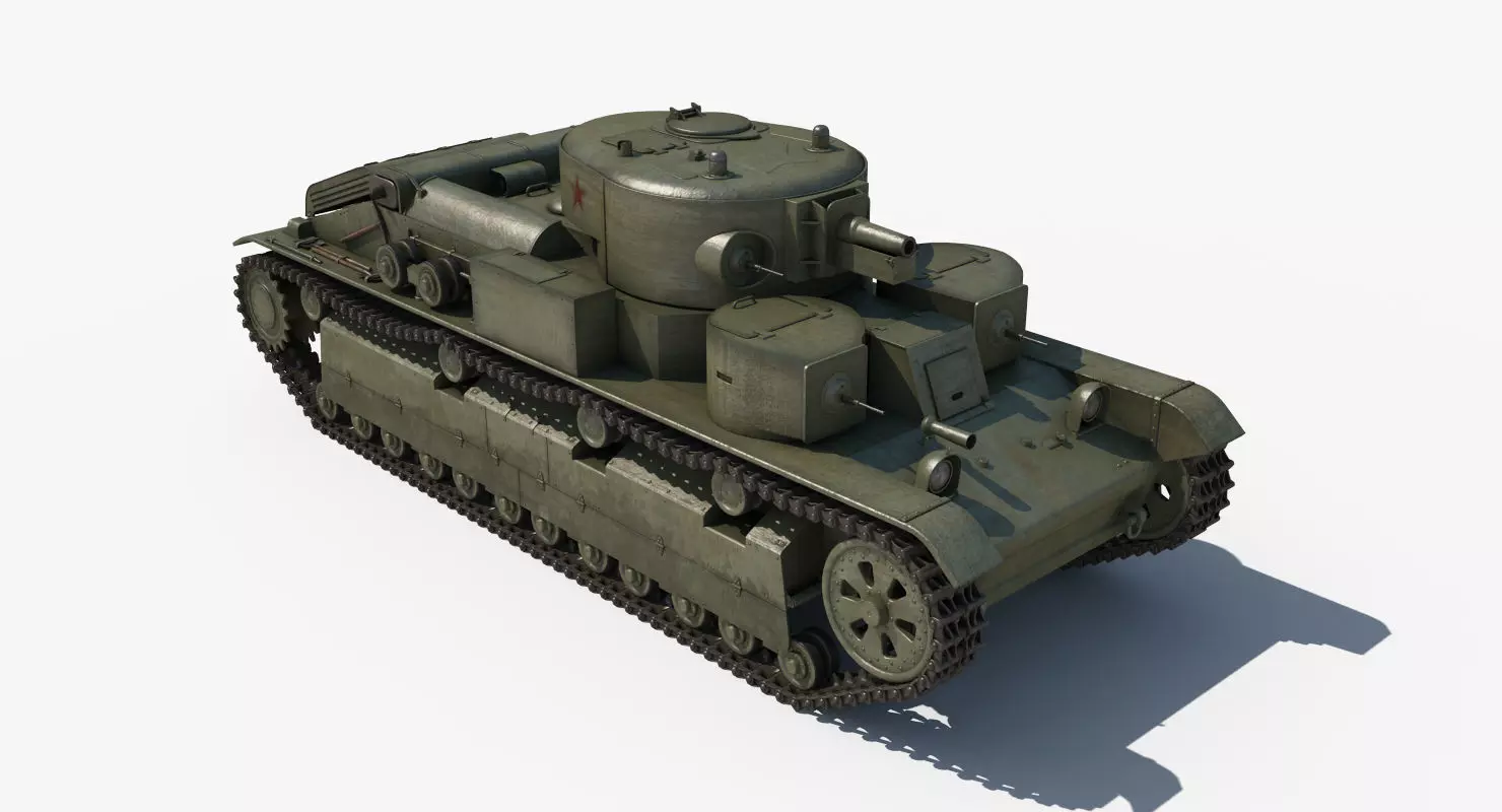 T-28 Middle Tank 3D model_0