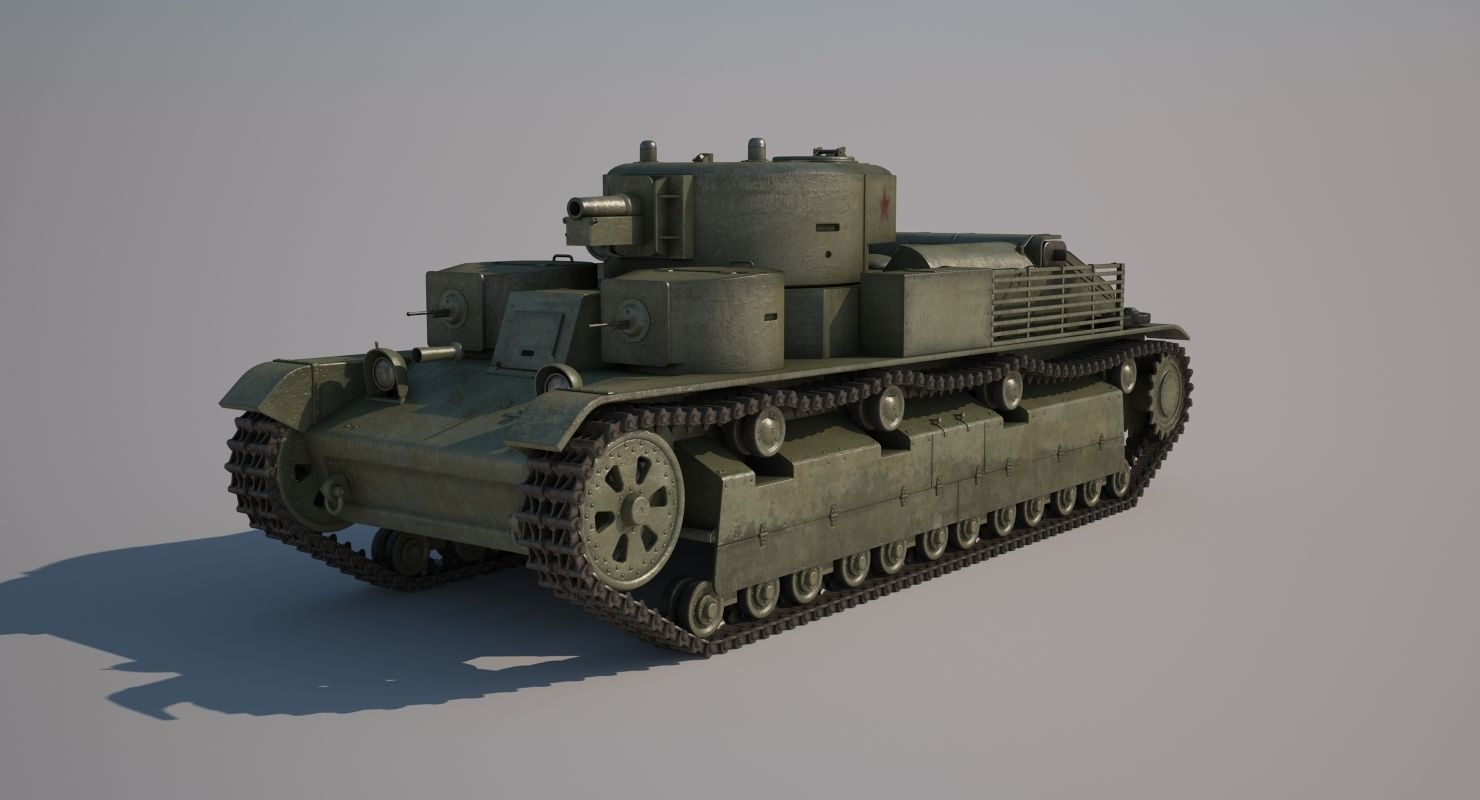 T-28 Middle Tank 3D model_8