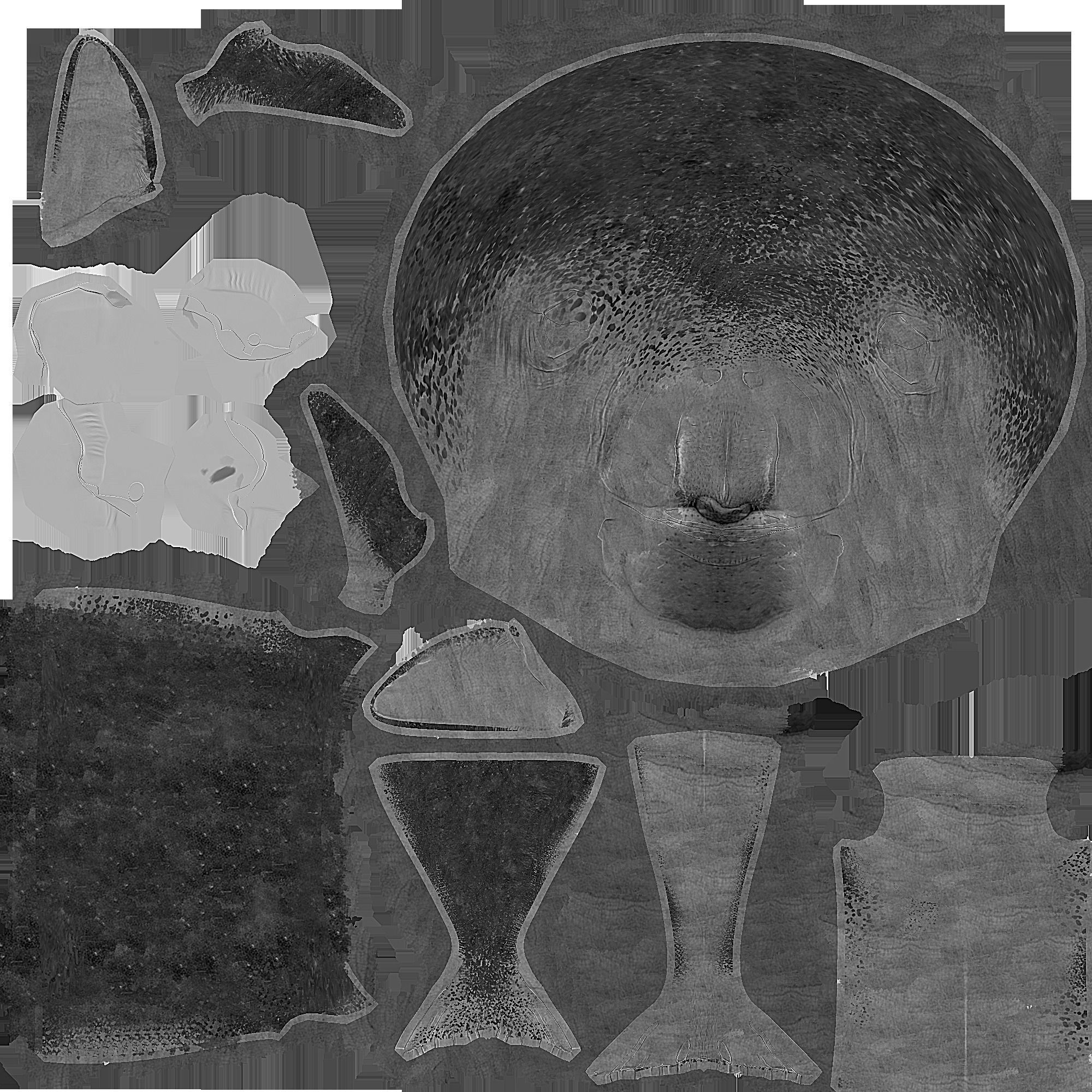 dugong fish Low-poly 3D model_1