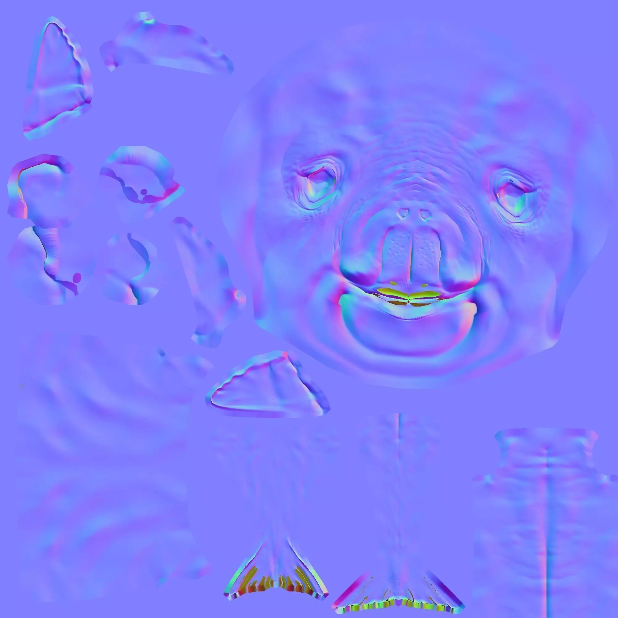 dugong fish Low-poly 3D model_0