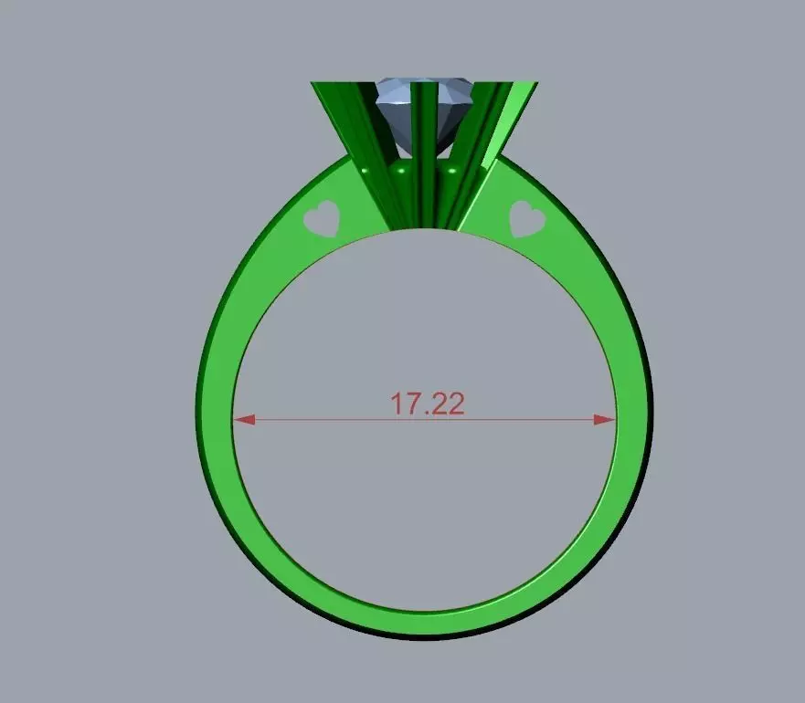 ENGAGEMENT RING STL AND 3DM FILE FOR DOWNLOAD AND PRINT - CA17 3D print model_0