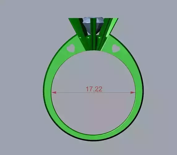 ENGAGEMENT RING STL AND 3DM FILE FOR DOWNLOAD AND PRINT - CA17 3D print model