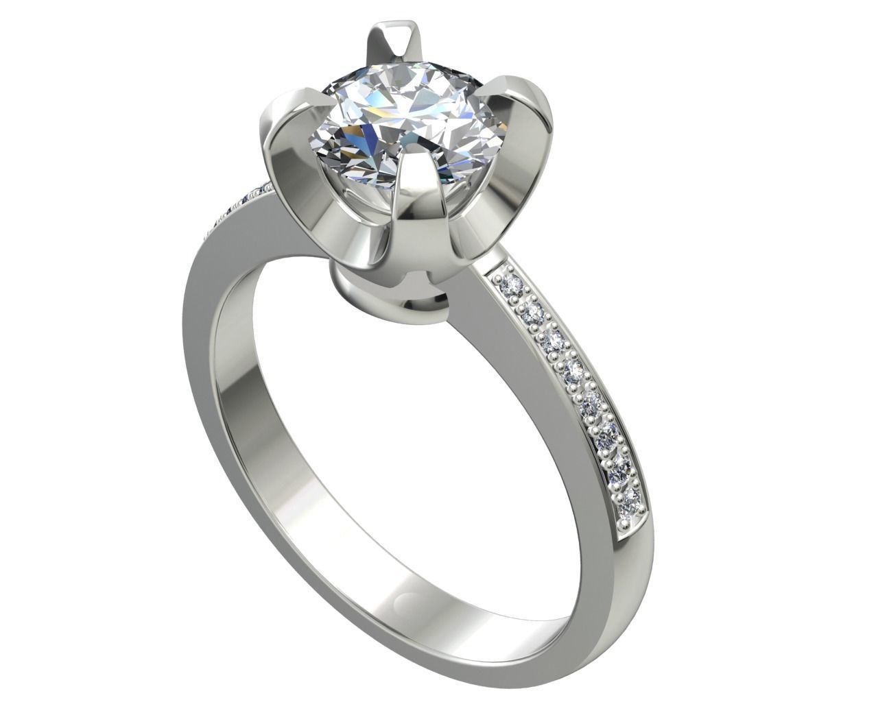 ENGAGEMENT RING STL AND 3DM FILE FOR DOWNLOAD AND PRINT - CC5 3D print model_7