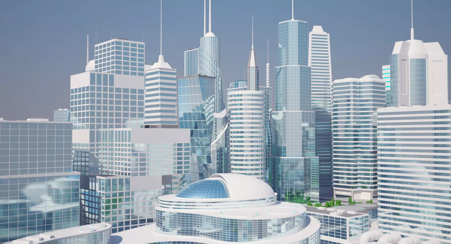 Mega City 3D model_0