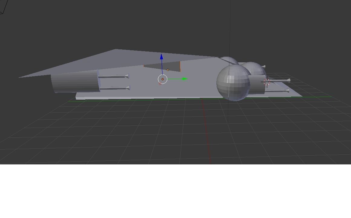 Scifi light Spaceship 3d model 3D model_1