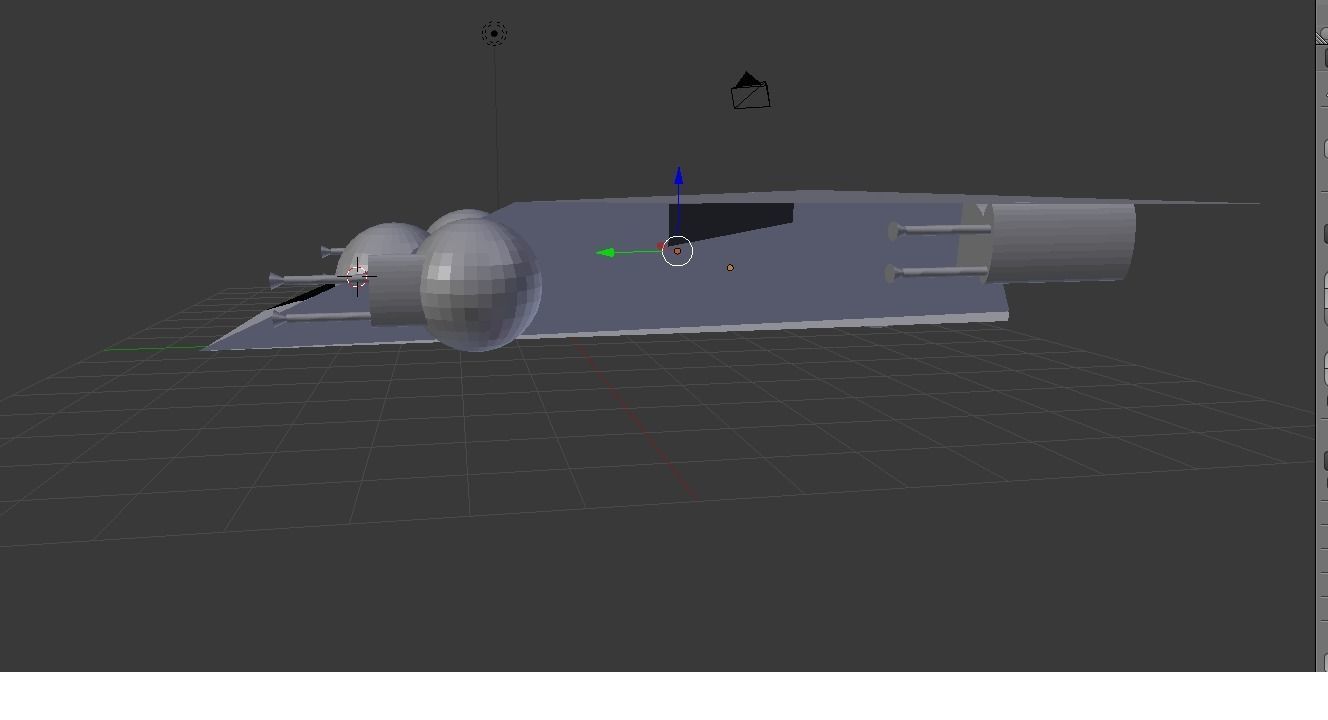 Scifi light Spaceship 3d model 3D model_2