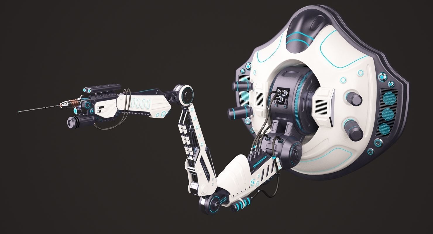 Robotic Arm 02 Wall 3D model_3