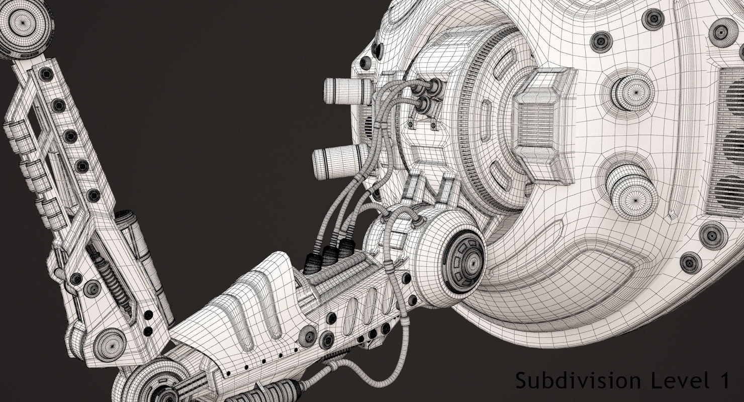 Robotic Arm 02 Wall 3D model_15