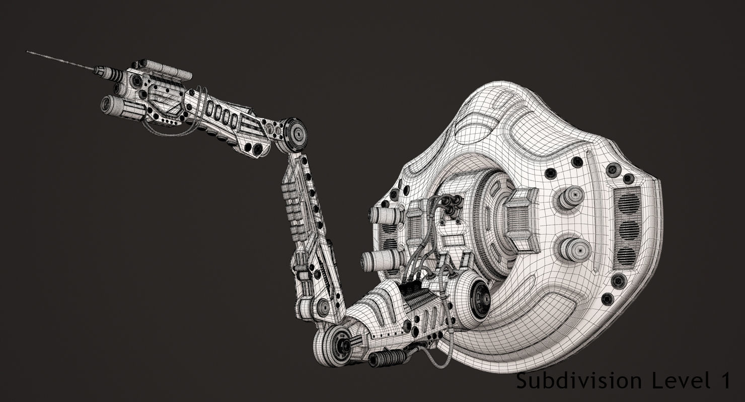 Robotic Arm 02 Wall 3D model_11