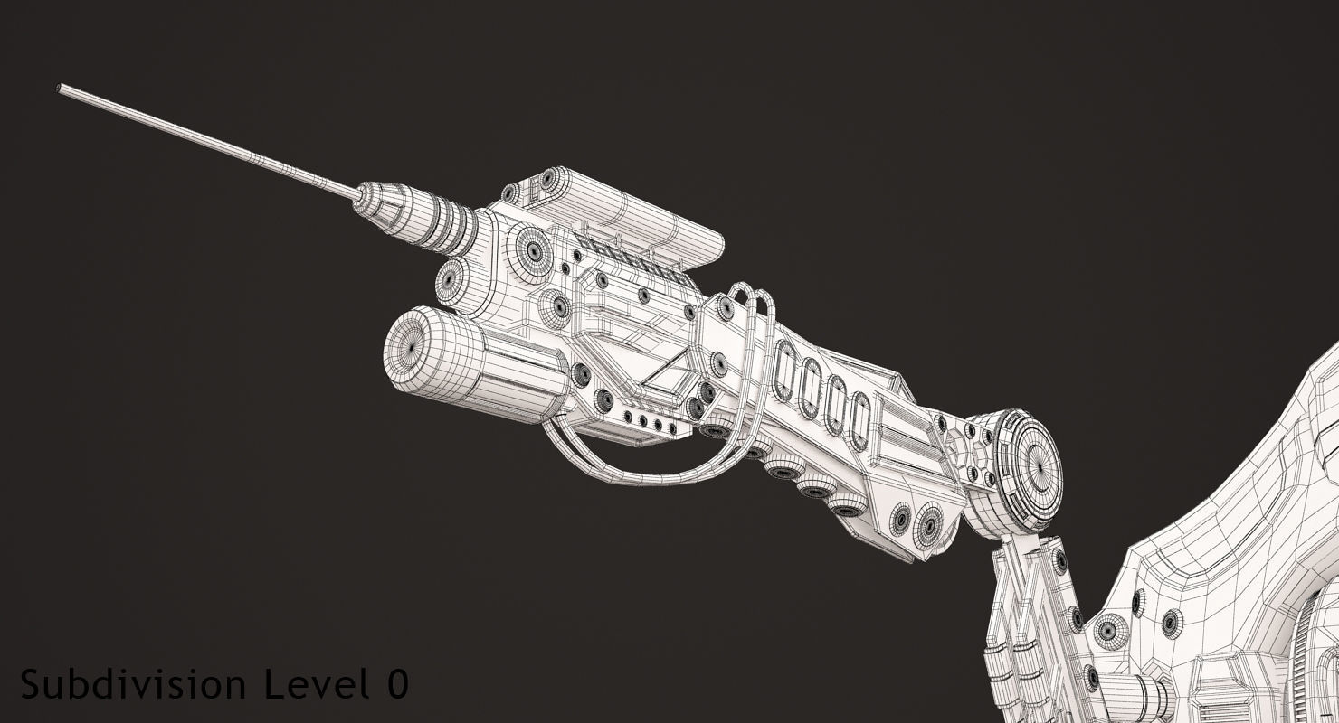 Robotic Arm 02 Wall 3D model_13