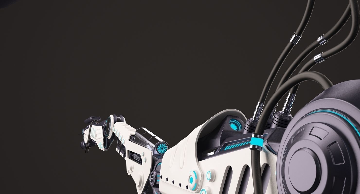 Robotic Arm 02 Wall 3D model_9