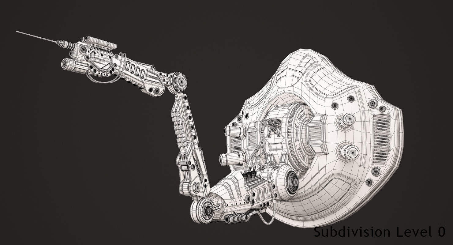 Robotic Arm 02 Wall 3D model_12