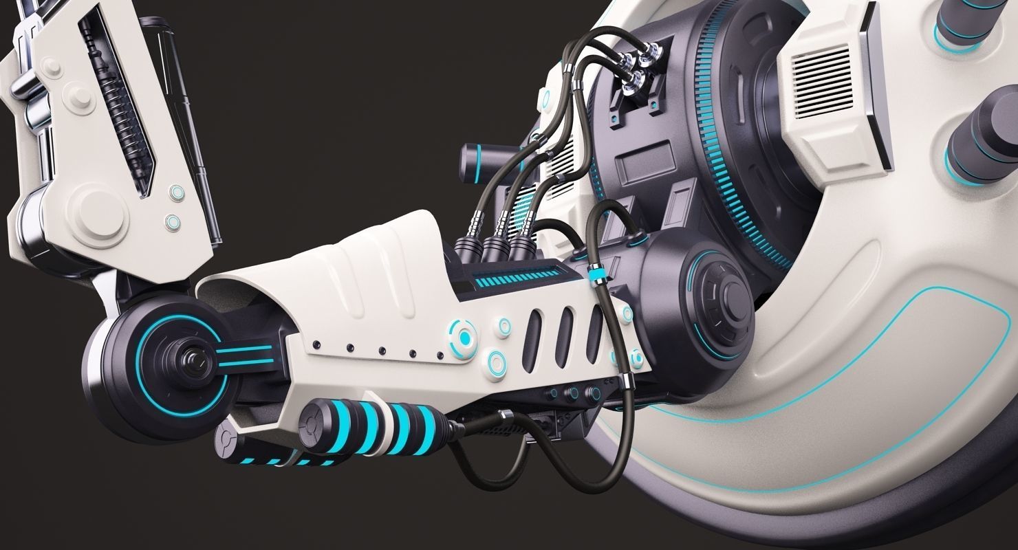 Robotic Arm 02 Wall 3D model_7