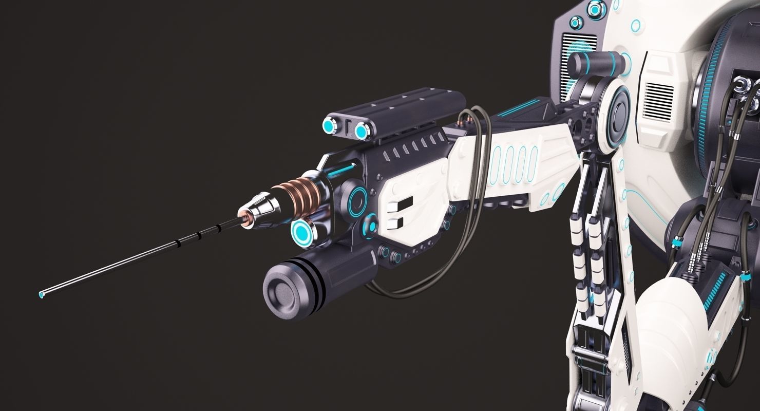 Robotic Arm 02 Wall 3D model_2