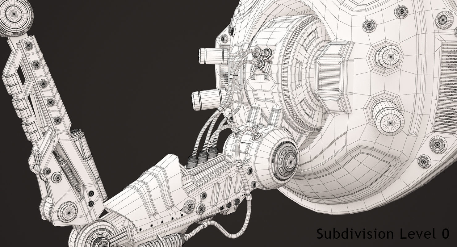 Robotic Arm 02 Wall 3D model_16