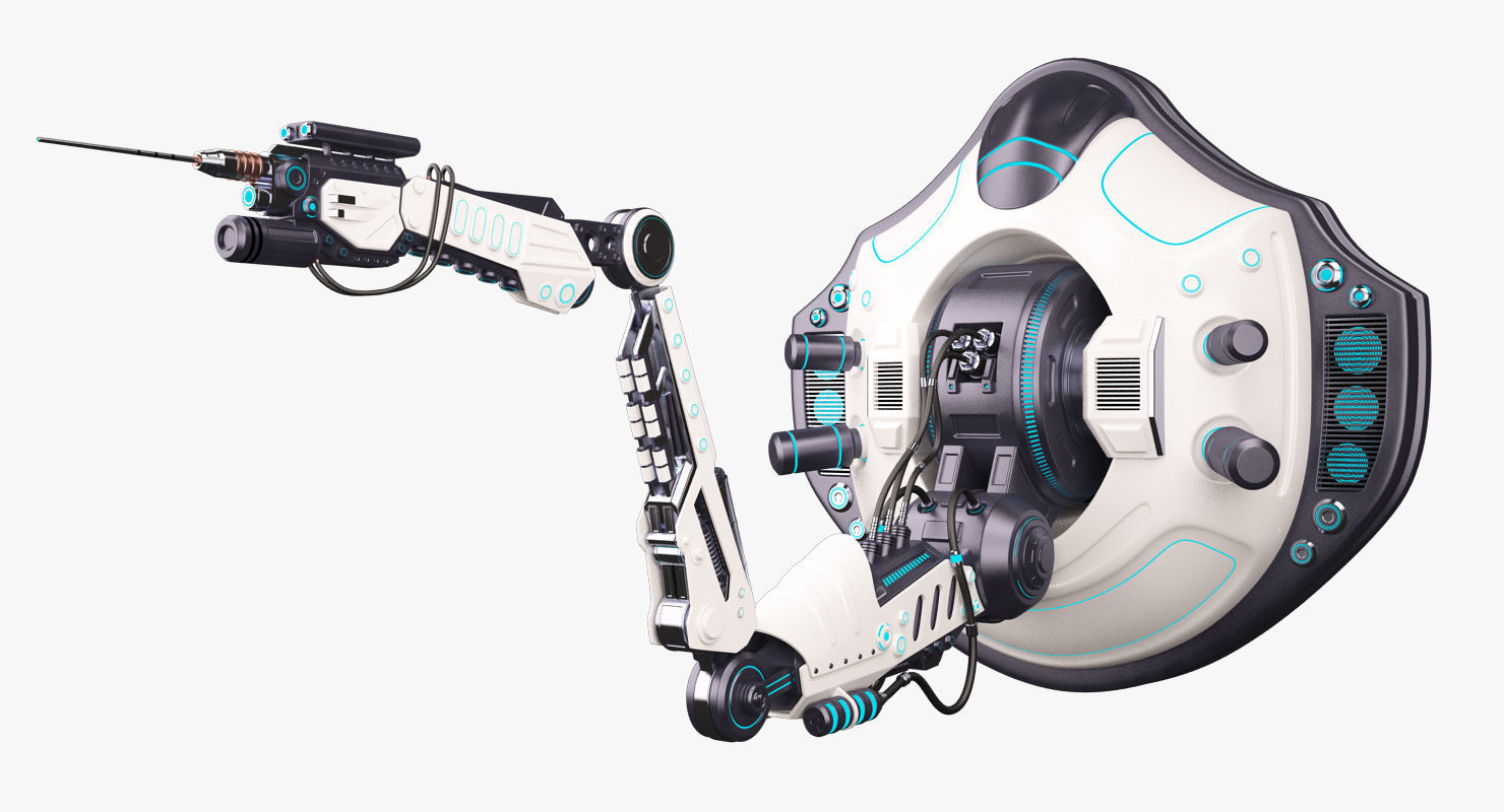 Robotic Arm 02 Wall 3D model_1