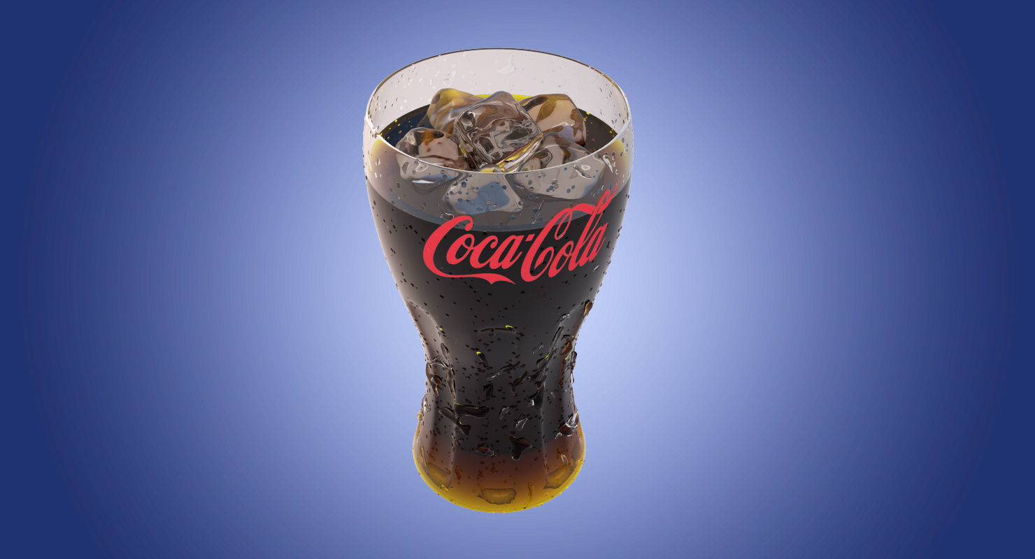 Coca-Cola Glass 3D model_1