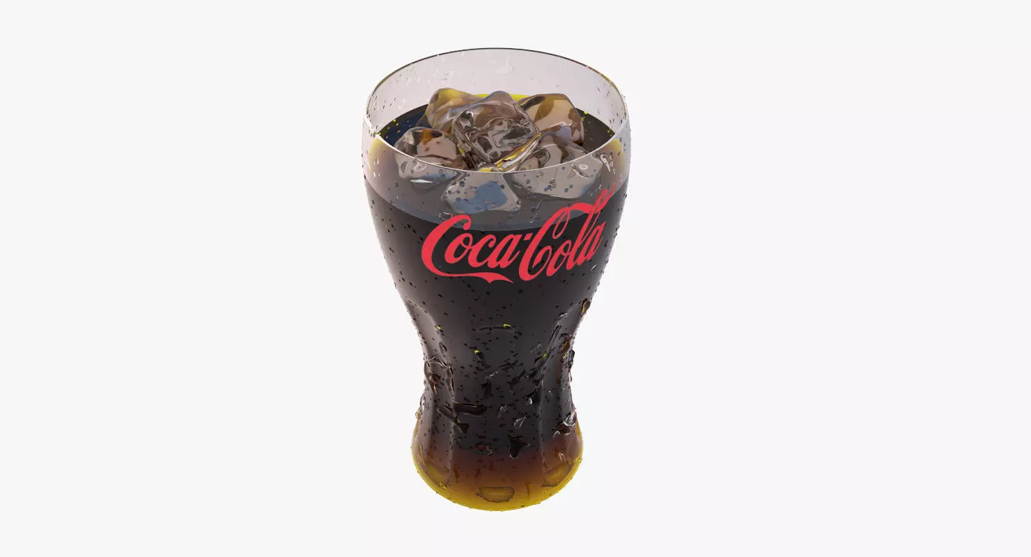Coca-Cola Glass 3D model_0