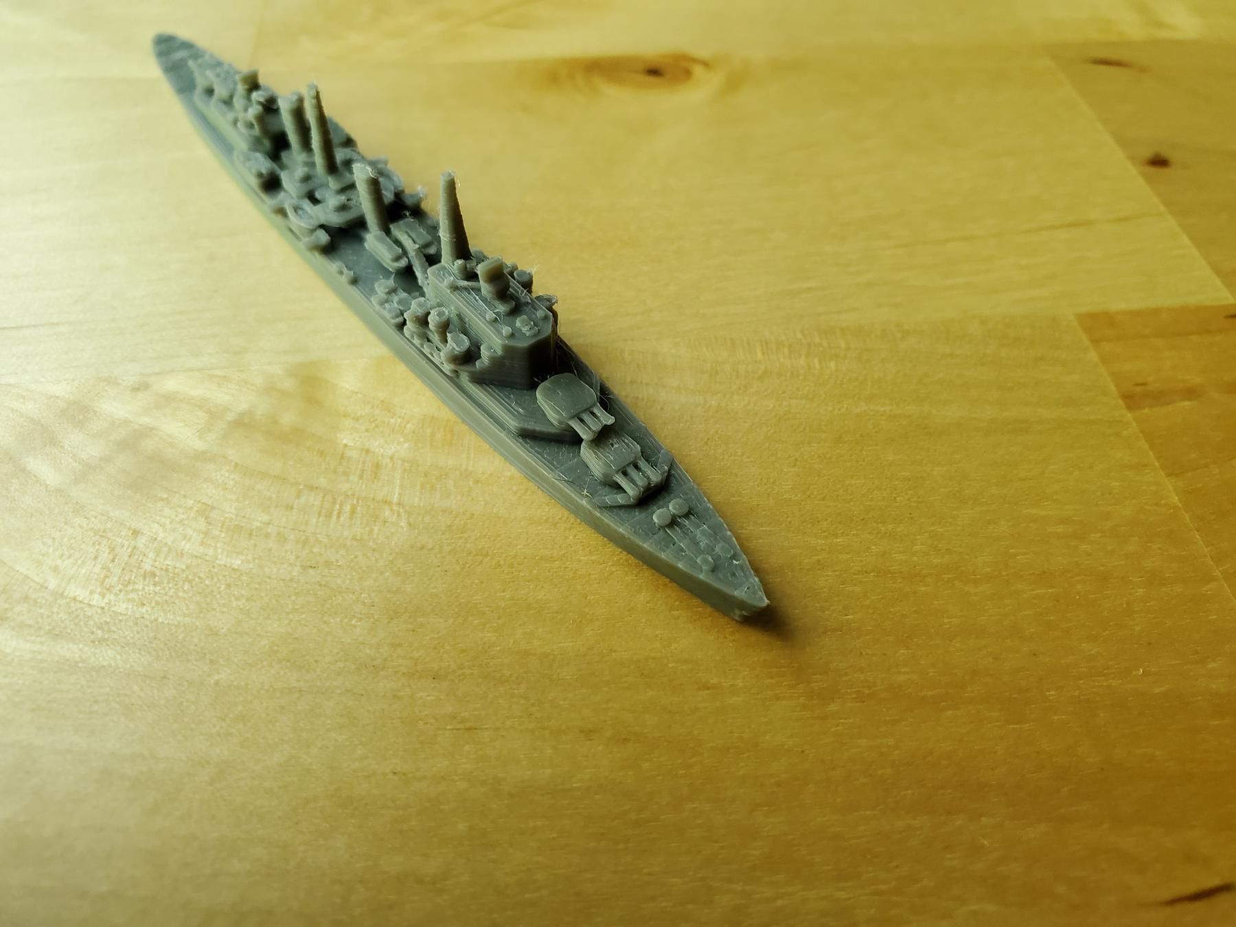 British Town Class Cruiser Warship 3D print model_14