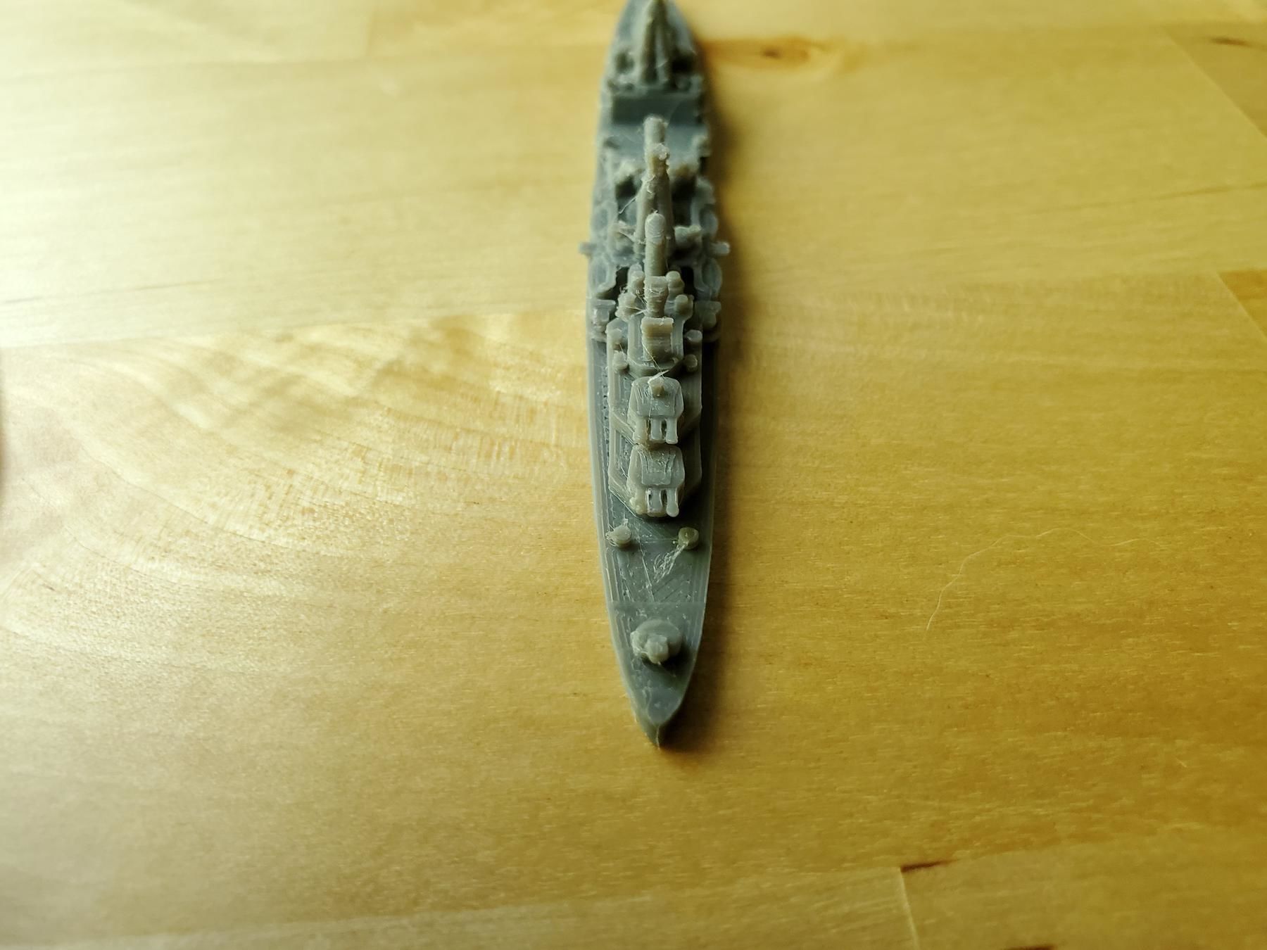British Town Class Cruiser Warship 3D print model_11