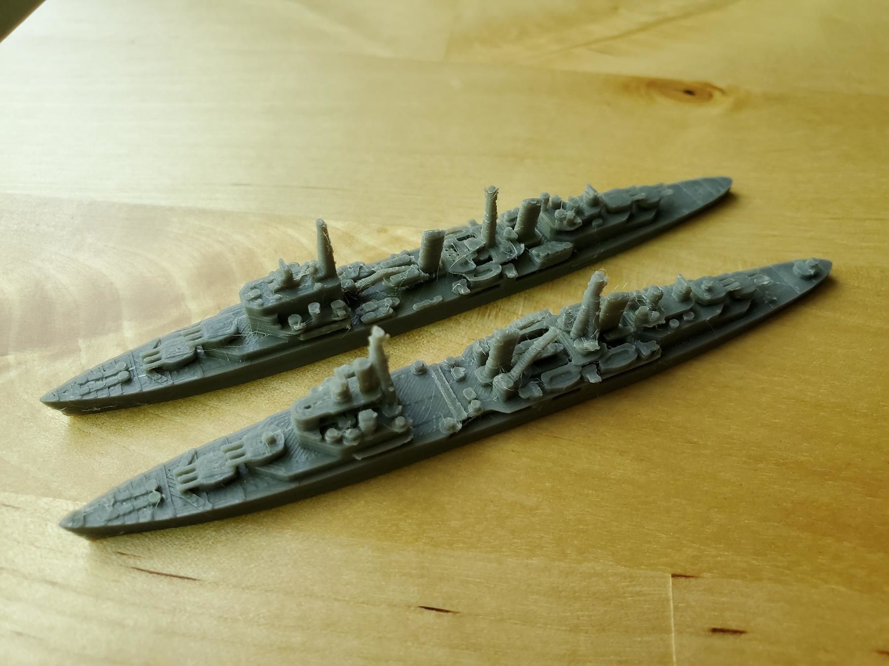 British Town Class Cruiser Warship 3D print model_5