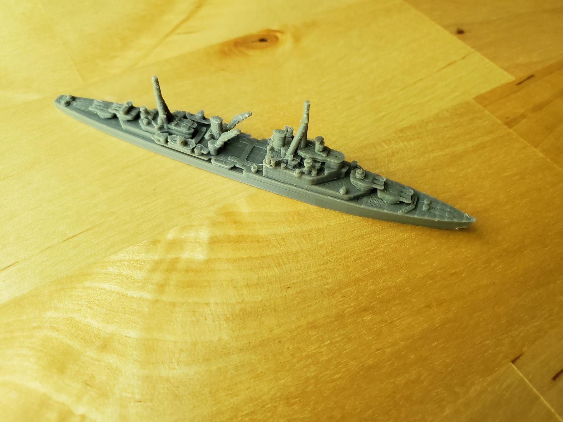 British Town Class Cruiser Warship 3D print model_20