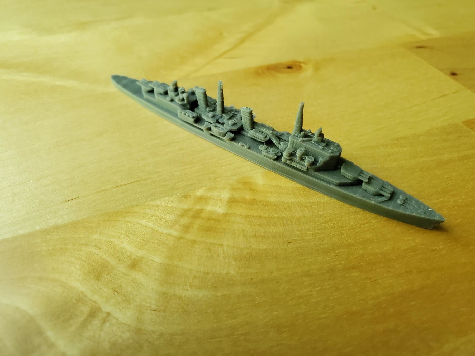 British Town Class Cruiser Warship 3D print model_13