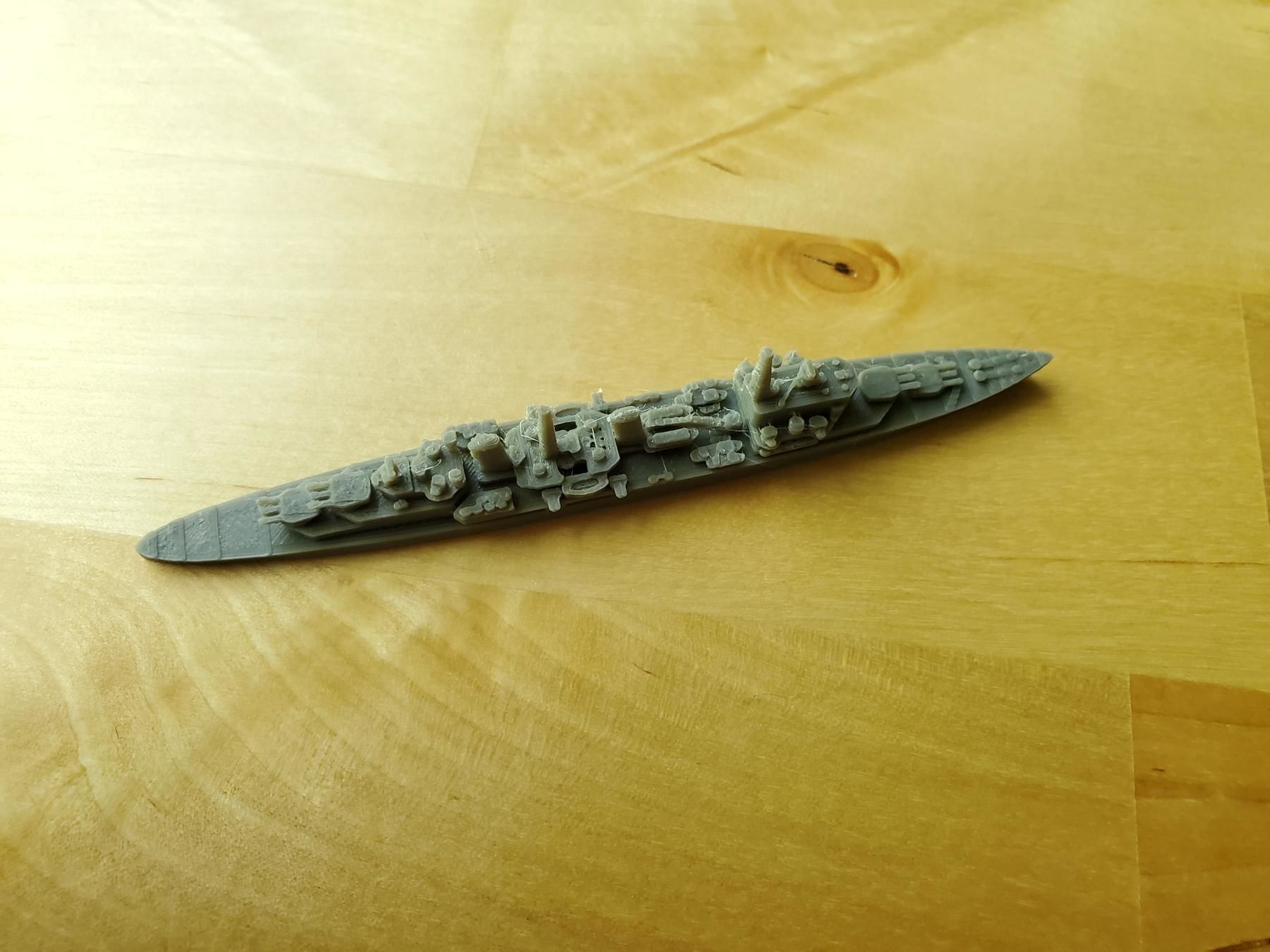 British Town Class Cruiser Warship 3D print model_16