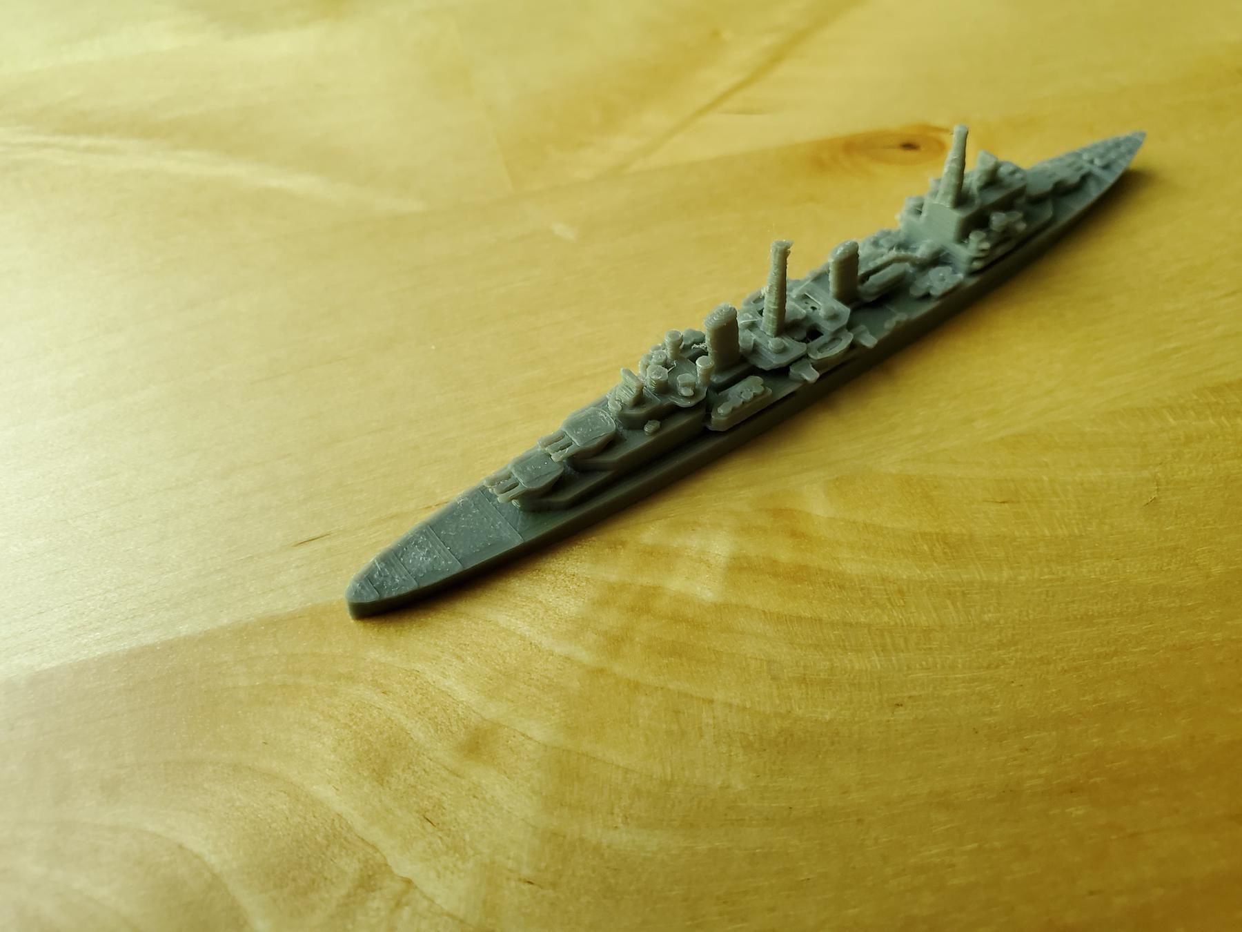 British Town Class Cruiser Warship 3D print model_15