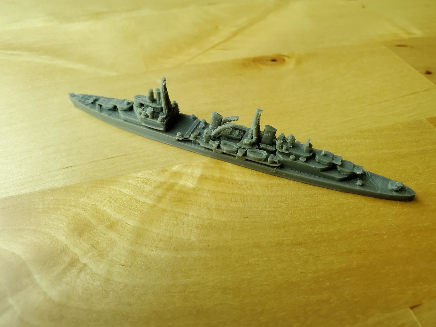 British Town Class Cruiser Warship 3D print model_12