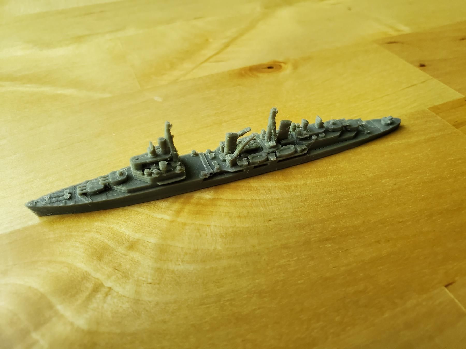 British Town Class Cruiser Warship 3D print model_6