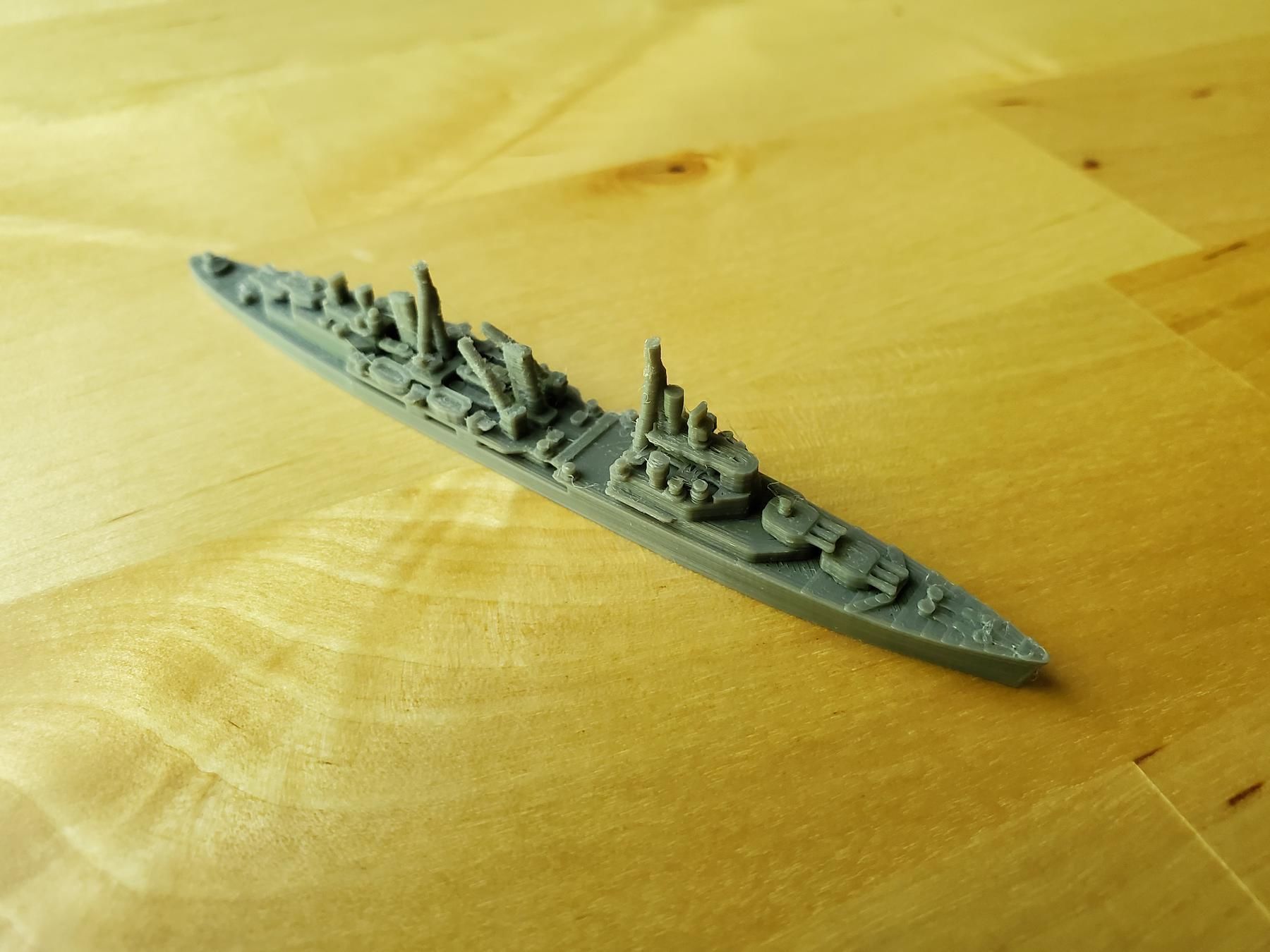British Town Class Cruiser Warship 3D print model_7