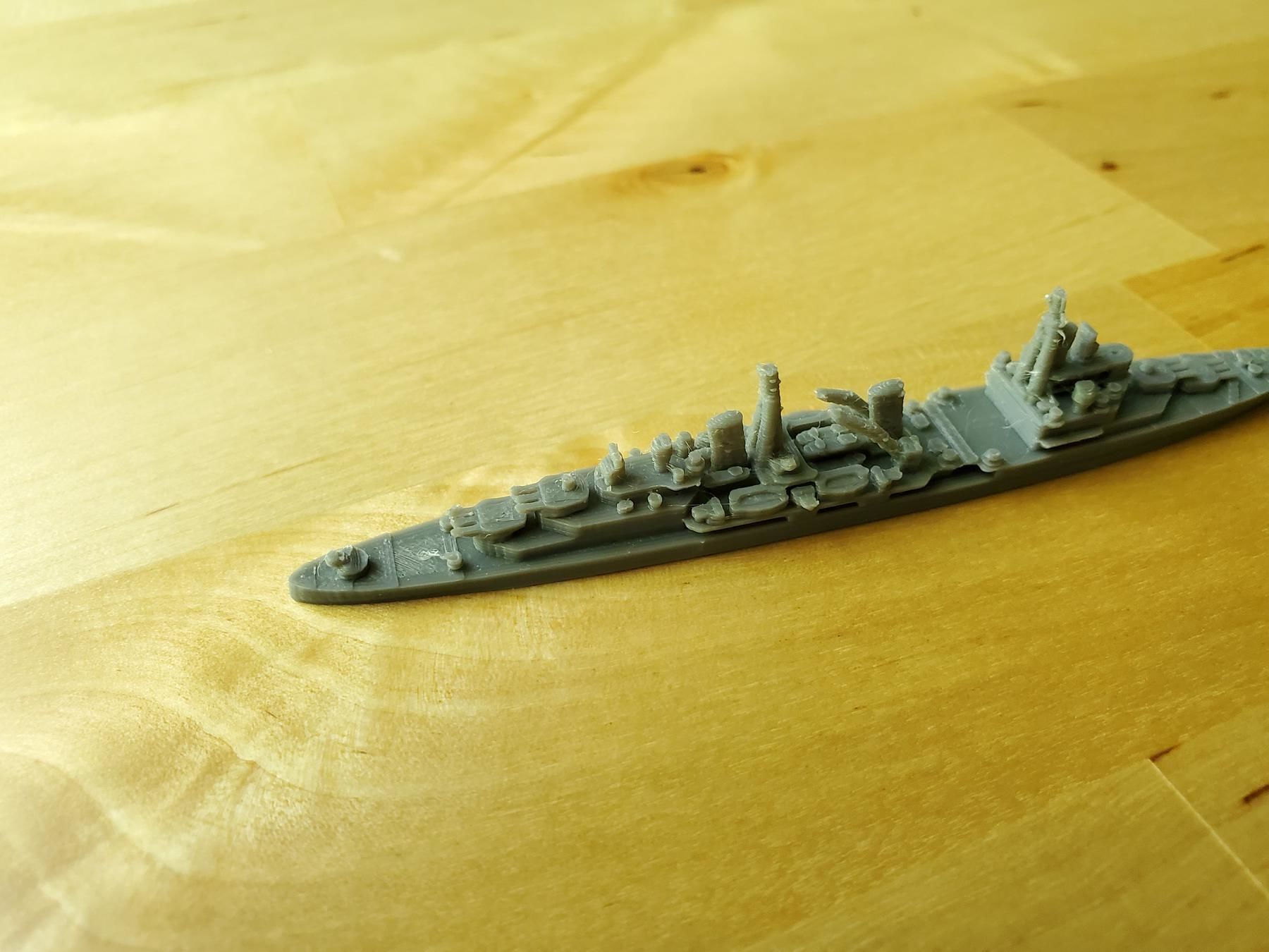 British Town Class Cruiser Warship 3D print model_8