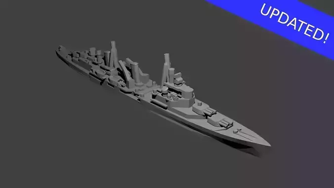 British Town Class Cruiser Warship 3D print model British Town Class Cruiser Warship 3D print model