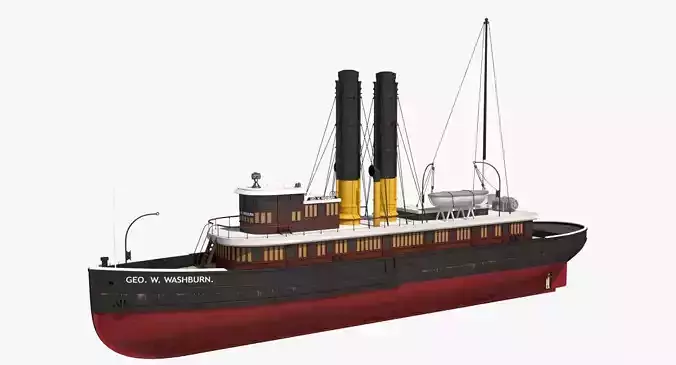 George Washburn Tugboat 3D model