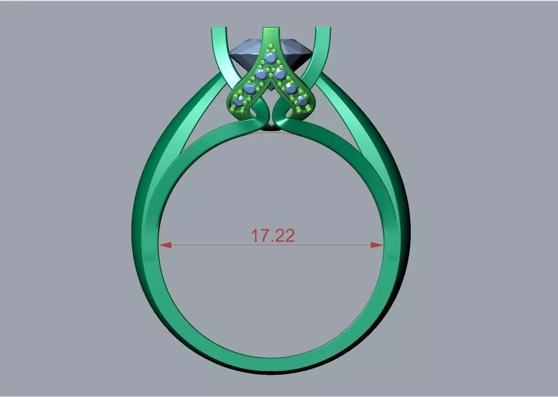 ENGAGEMENT RING STL AND 3DM FILE FOR DOWNLOAD AND PRINT - CC7 3D print model_0