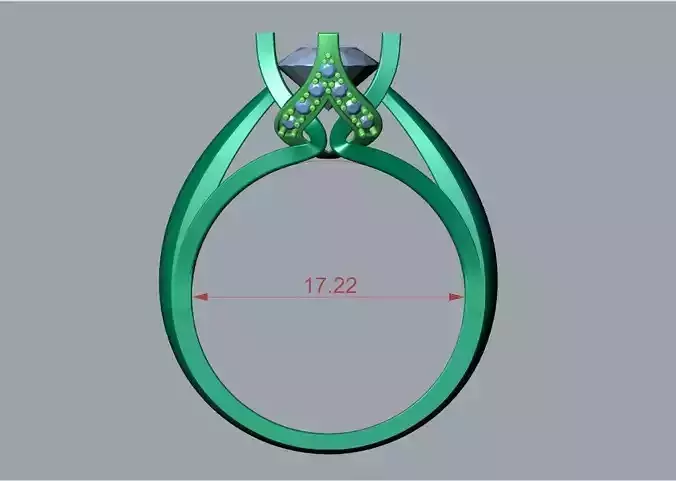 ENGAGEMENT RING STL AND 3DM FILE FOR DOWNLOAD AND PRINT - CC7 3D print model