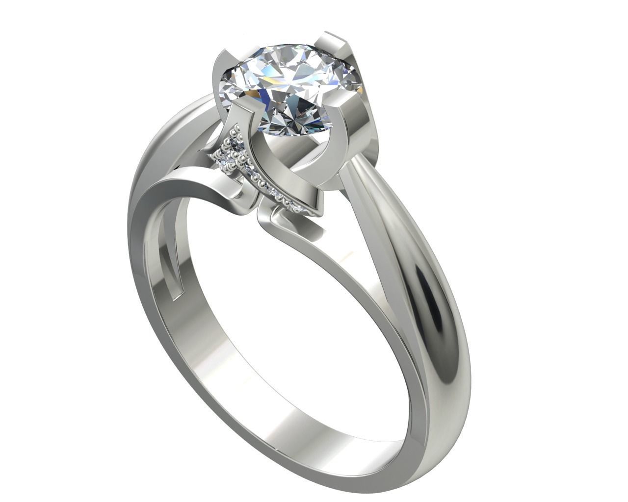 ENGAGEMENT RING STL AND 3DM FILE FOR DOWNLOAD AND PRINT - CC7 3D print model_9