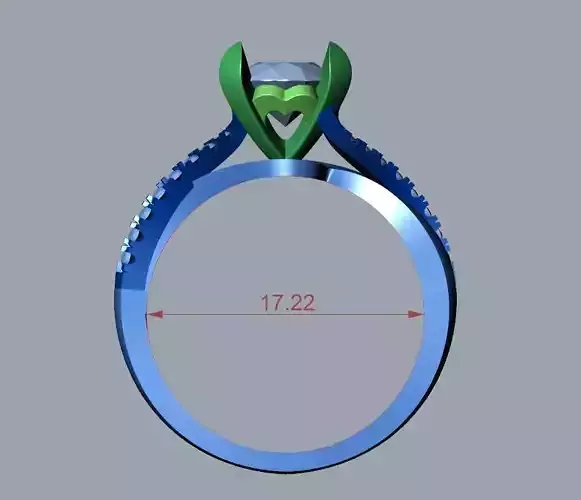 ENGAGEMENT RING STL AND 3DM FILE FOR DOWNLOAD AND PRINT - CC9 