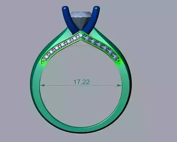 ENGAGEMENT RING STL AND 3DM FILE FOR DOWNLOAD AND PRINT - CC12 3D print model