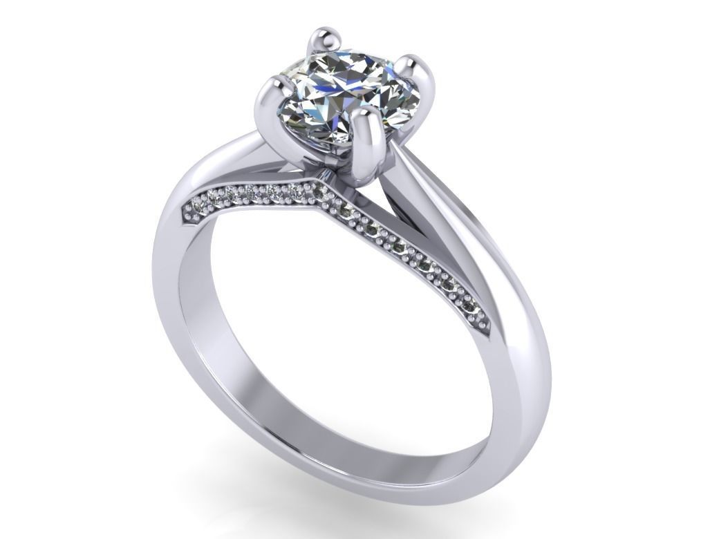 ENGAGEMENT RING STL AND 3DM FILE FOR DOWNLOAD AND PRINT - CC12 3D print model_4