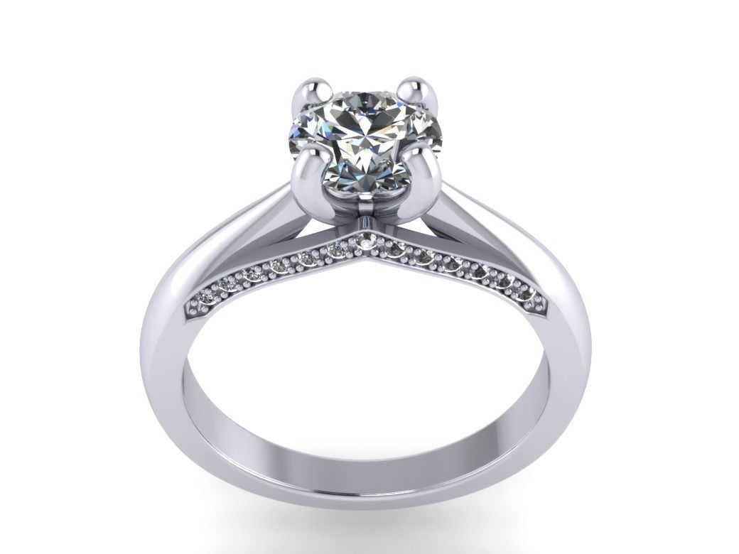 ENGAGEMENT RING STL AND 3DM FILE FOR DOWNLOAD AND PRINT - CC12 3D print model_2
