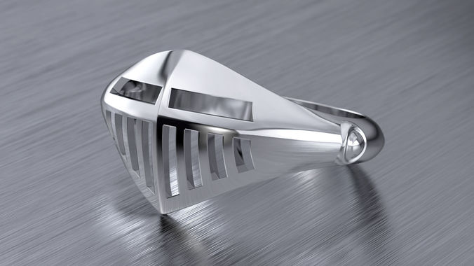 Knight  helmet ring 3D print model