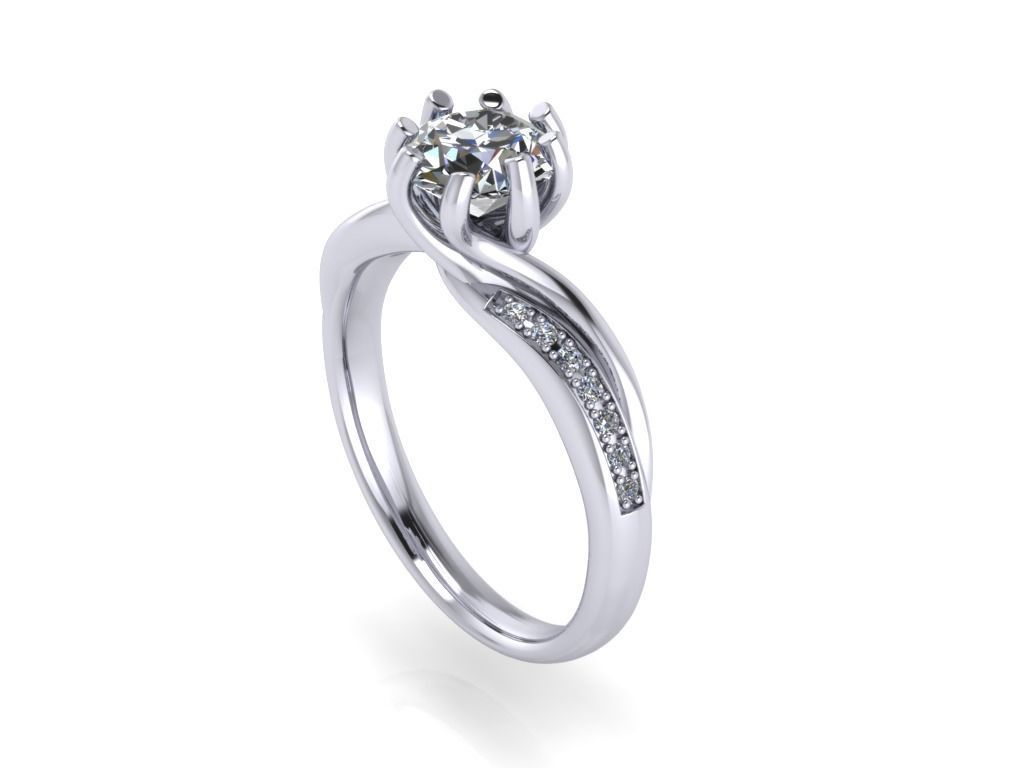 ENGAGEMENT RING STL AND 3DM FILE FOR DOWNLOAD AND PRINT - CC16 3D print model_5