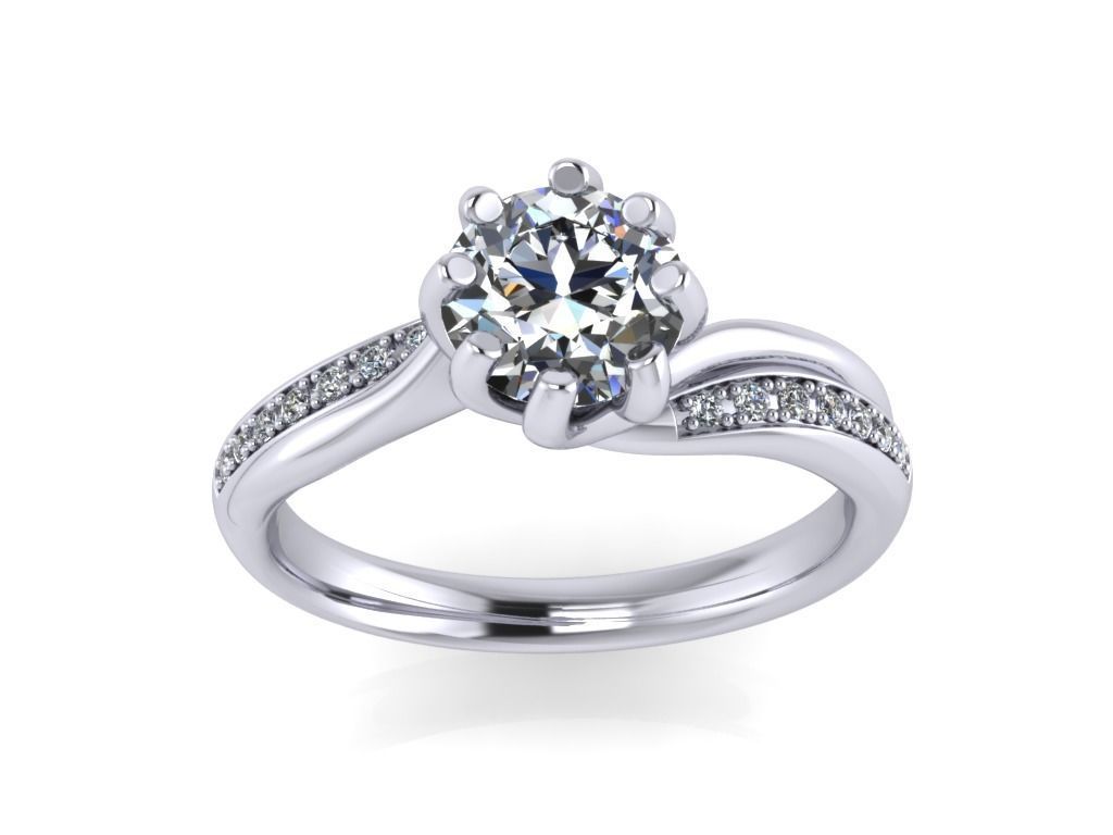 ENGAGEMENT RING STL AND 3DM FILE FOR DOWNLOAD AND PRINT - CC16 3D print model_6