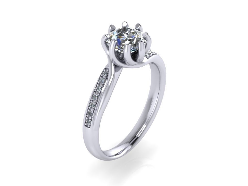 ENGAGEMENT RING STL AND 3DM FILE FOR DOWNLOAD AND PRINT - CC16 3D print model_7