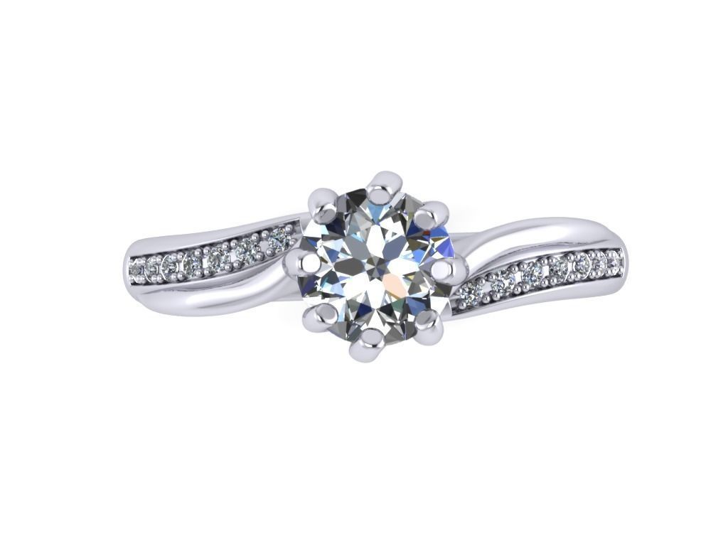 ENGAGEMENT RING STL AND 3DM FILE FOR DOWNLOAD AND PRINT - CC16 3D print model_4