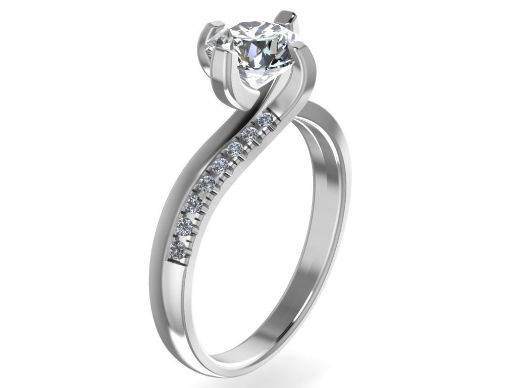 ENGAGEMENT RING STL AND 3DM FILE FOR DOWNLOAD AND PRINT - CC25 3D print model_3