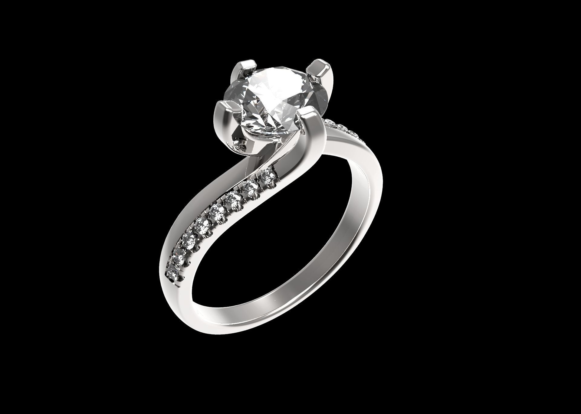 ENGAGEMENT RING STL AND 3DM FILE FOR DOWNLOAD AND PRINT - CC25 3D print model_4